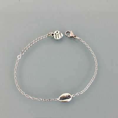 Women's silver shell bracelet, silver bracelet, shell bracelet, gift jewelry, silver woman jewelry, Christmas gift (SKU: PR-182)