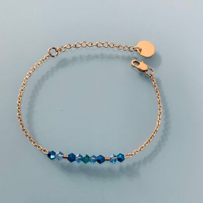 Bracelet pierre, gourmette pierres naturelles magiques Swarovski  perles Heishi or, bracelet doré, bracelet pierre, bijoux cadeaux (SKU: PR-256)