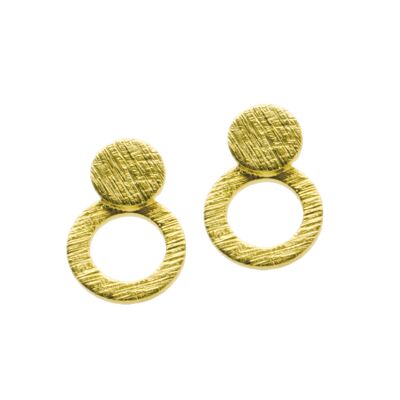 Ear studs Joy 925 silver gold plated