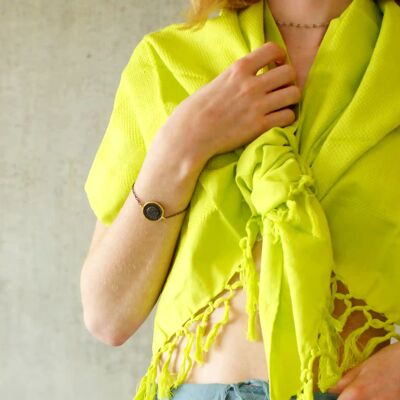 FOUTA IN COTONE BIOLOGICO - Colore basilico