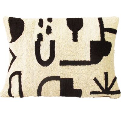Rectangle tufted pillow case 50x70 cm, wool cushion cover