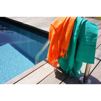 ORGANIC COTTON FOUTA - LAGOON color