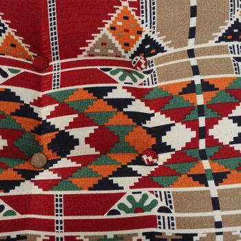 Coussin d'assise oriental Kilim 50x50 cm avec rembourrage Coussin de sol marocain Pouf ethnique 6