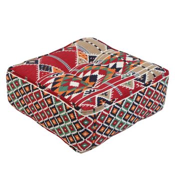 Coussin d'assise oriental Kilim 50x50 cm avec rembourrage Coussin de sol marocain Pouf ethnique 1
