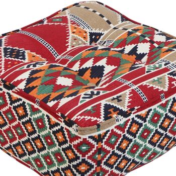 Coussin d'assise oriental Kilim 50x50 cm avec rembourrage Coussin de sol marocain Pouf ethnique 2