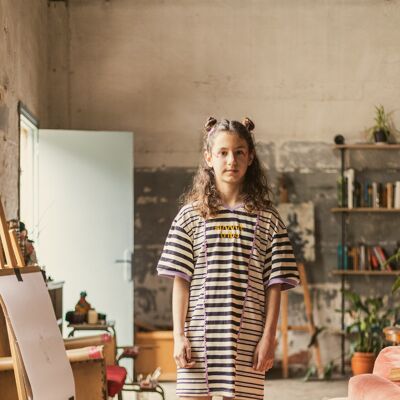 ISTANBUL- Striped dress in recycled cotton