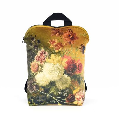 RUCKSACK MITTEL JOHANNES VAN OS "STILLLEBEN MIT BLUMEN" 31 x 38 cm