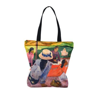 TOTE BAG MEDIUM PAUL GAUGIN "THE SIESTA" 40x40 cm (plus 10 cm Boden)