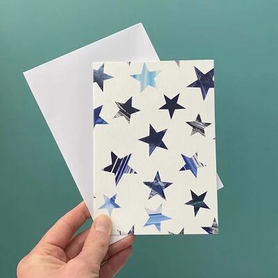 Tarjeta de felicitación de estrellas - Única