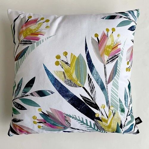 Tulips Cotton Cushion Cover - with microfibre cushion pads