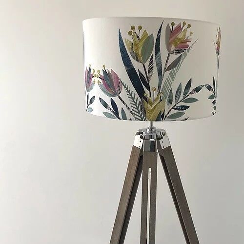Tulip Flowers Statement Large Lampshade (40cm diameter)- Lamp fitting