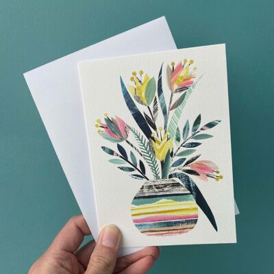 Florero de tulipanes Tarjetas de felicitación