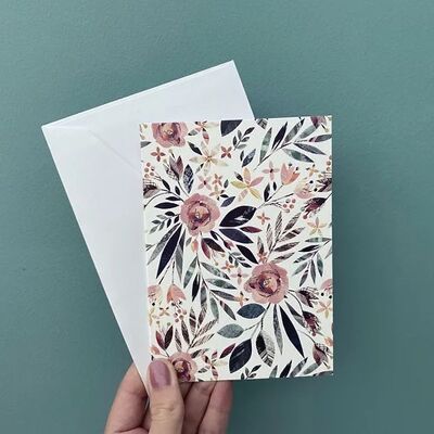 Tarjeta de felicitación de flores de verano - Única