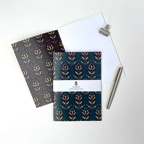A5 Notebook - Flower Pattern