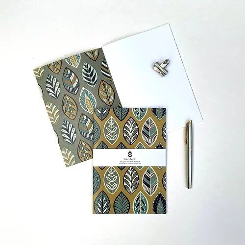 A5 Notizbuch - Buchenblattmuster
