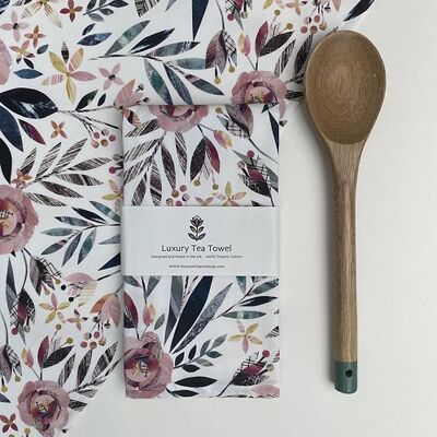 Summer Floral Tea Towel - Multi Colour