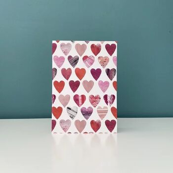 Carte de vœux cœurs - lot de 3 1