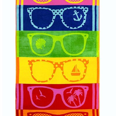 Velor Beach Towel "Sunglasses"