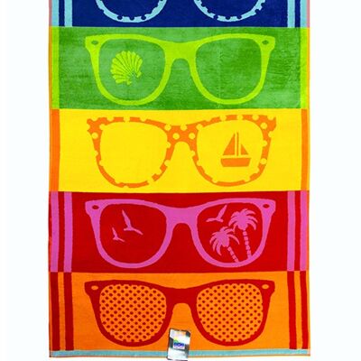 Velor Beach Towel "Sunglasses"
