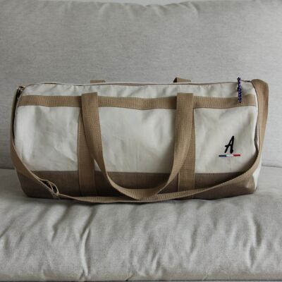 Bag in beige recycled sailcloth