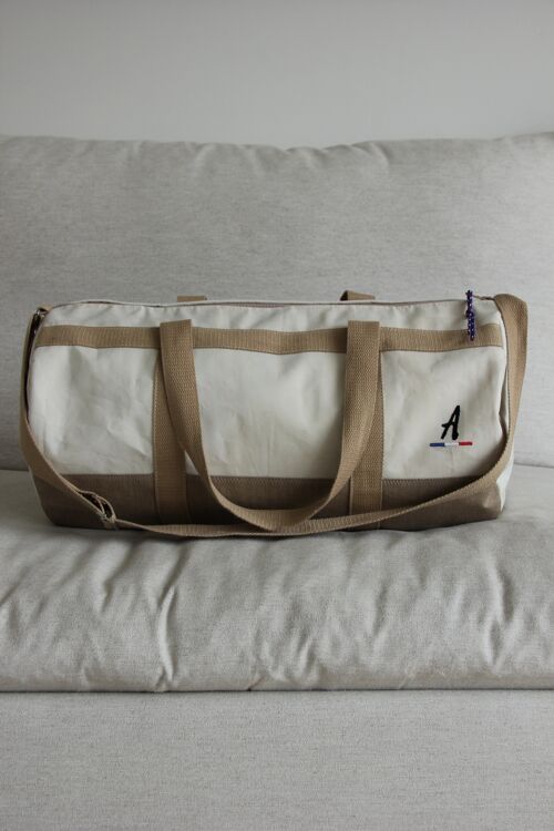 Sac en voile de bateau recyclée beige - 2