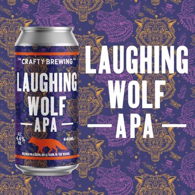 Laughing Wolf – American Pale Ale – 4.4% – 440ml Cans , 12 x 440ml cans
