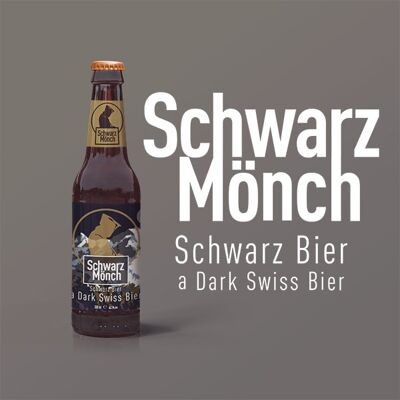 Schwarz Monch – Black Lager – 5% , 12 x 330ml Bottles