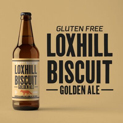 Loxhill Biscuit – Gluten Free Golden Ale – 3.6% , 6 x 500ml bottles
