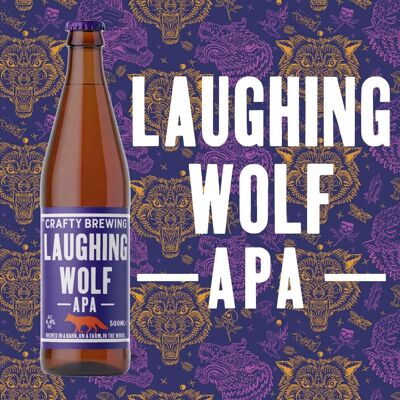 Laughing Wolf – American Pale Ale – 4.4% – 500ml Bottle , 6 x 500ml bottles