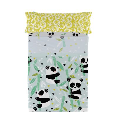 PANDA GARDEN BLUE JUEGO DE SABANA 180x270