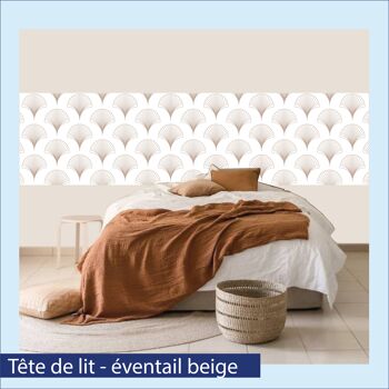 Tête de lit repositionnable - Art Déco beige 2