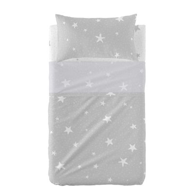 LITTLE STAR GREY JUEGO DE SABANA 120x180