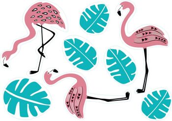 Stickers repositionnables - Flamants 2