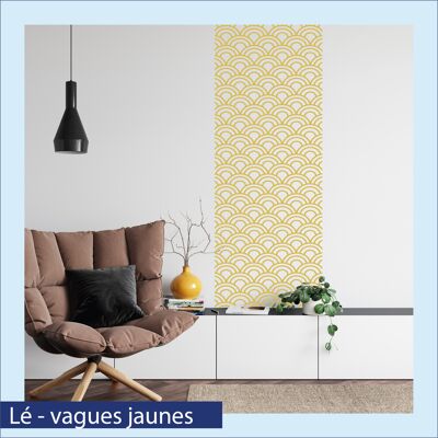Repositionable wallpaper - yellow waves
