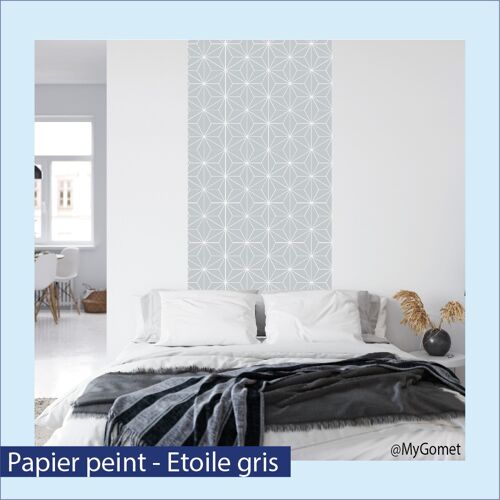 Papier peint repositionnable - Art Déco gris