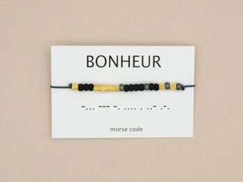Bracelet code Morse Bonheur 11
