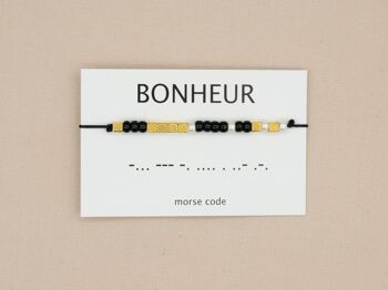 Bracelet code Morse Bonheur 12