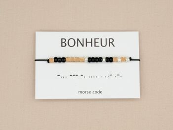 Bracelet code Morse Bonheur 1