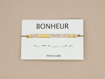 Bracelet code Morse Bonheur 9