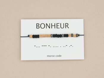 Bracelet code Morse Bonheur 7