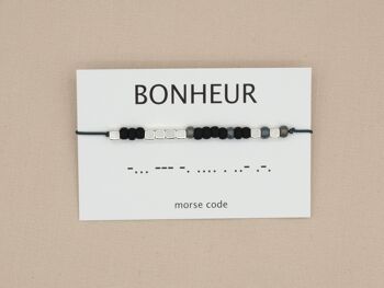 Bracelet code Morse Bonheur 3
