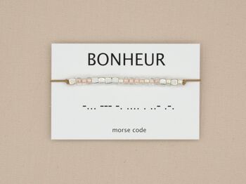 Bracelet code Morse Bonheur 8