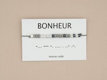 Bracelet code Morse Bonheur 2