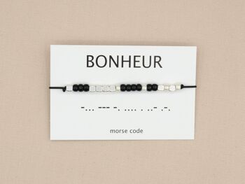 Bracelet code Morse Bonheur 4