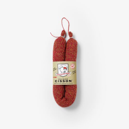 Le chorizo épicé du pays basque en tricot