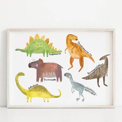 Dinosaur Print A3
