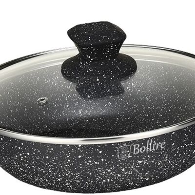Deep frying pan BOLZANO 28 cm with lid, non-stick