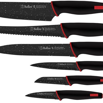 Knife set 6 pcs, non stick