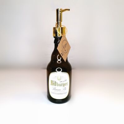 Bitburger beer bottle soap dispenser