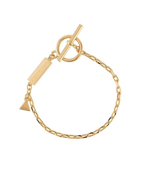 Gold t-bar bracelet